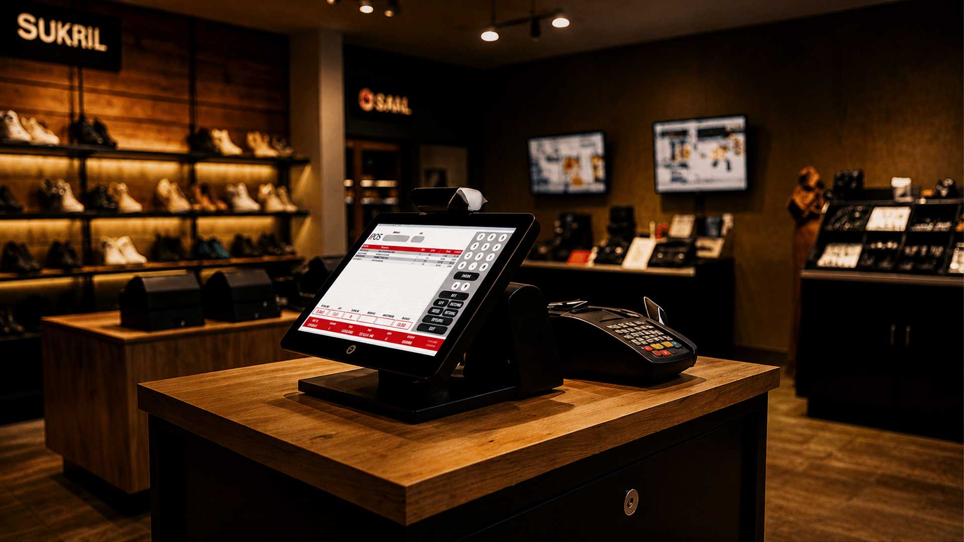 What are the benefits of a POS system in footwear stores?